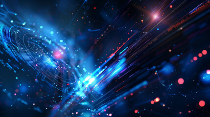 Poster - modern digital technology background, cyber tech wallpaper, futuristic technology concept