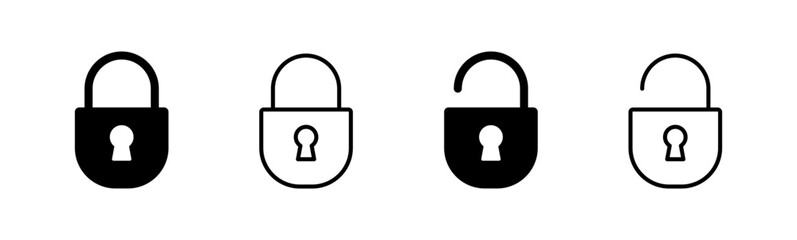 Poster - Lock icon set. Padlock icon vector. Encryption icon. Security symbol