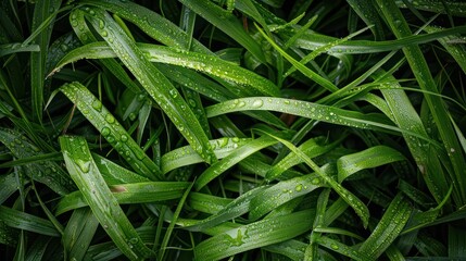 Wall Mural - Vibrant Green Grass Texture for Backgrounds and Designs