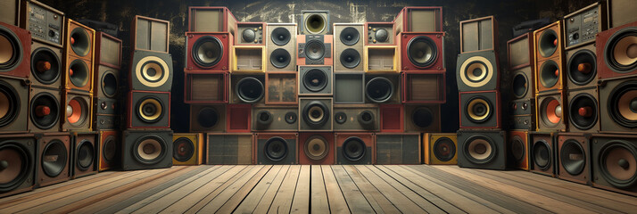 Old sound system backgroun