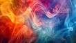 © O E M - Vibrant Colorful Smoke or Vapor Trails Blending and Swirling in Abstract Pattern