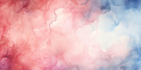 Canvas Print - watercolor texture of pink and blue hues on a isolated background