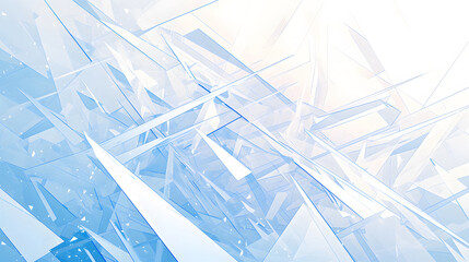 Poster - Abstract Blue Crystal with Copy Space Text for Technology and Design Blogs