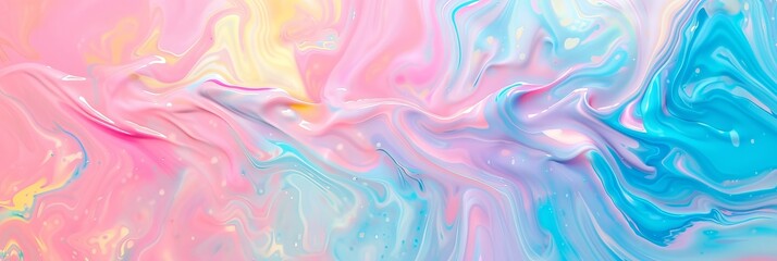 Canvas Print - Vivid pastel aesthetic swirls backgrounds 