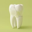 © sorapop - Tooth with Composite Bonding 3D Icon Create an icon showing a tooth with composite bonding used to repair a chip or crack. The bonding shou, AI Generative