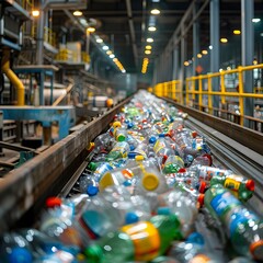 Poster - Recycling Facility Processing Plastics for Sustainable Waste Management and Nature Conservation