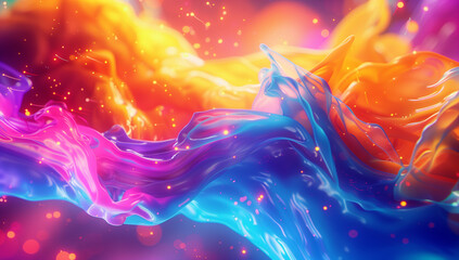 Poster - art abstract flow form fluid
3d