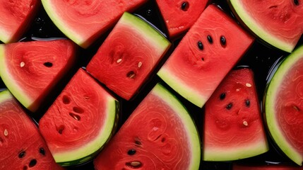 Poster - refreshing tasty watermelon background