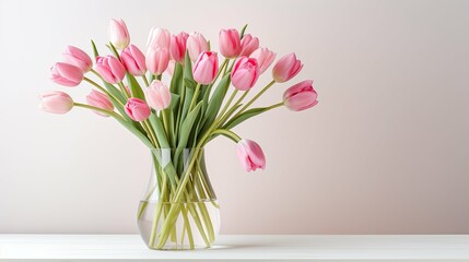 Wall Mural - flowers pink tulip