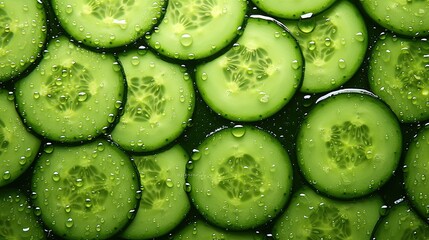 Canvas Print - close single cucumber background