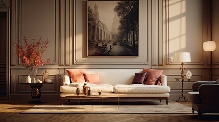 Wall Mural - furniture blurred living room interior