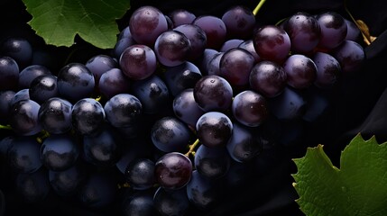 Poster - cluster dark grape background