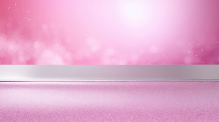 Canvas Print - blend pink and silver background