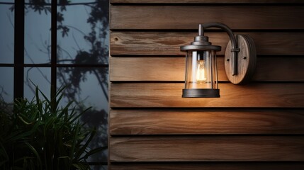 Canvas Print - bronze outdoor wall light