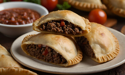 Sticker - beef empanadas on a plate