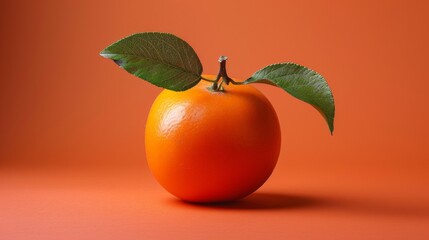 Wall Mural - Vibrant Persimmon: Futuristic Conceptual Stock Photo with Modern Appeal