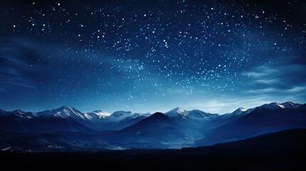 Wall Mural - silhouette sparkling stars