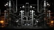 © vectorwin - details oil rig night