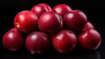 Canvas Print - row red plum isolated