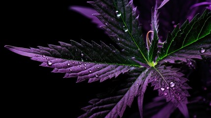 Canvas Print - photograph cannabis purple