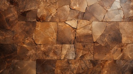 Poster - mosaic brown marble texture