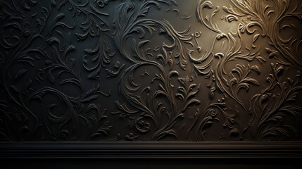 Wall Mural - intricate dark textured wall