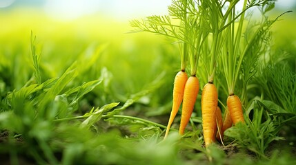 Sticker - field yellow carrot background