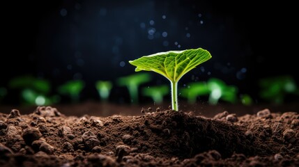 Wall Mural - growth seed watermelon background