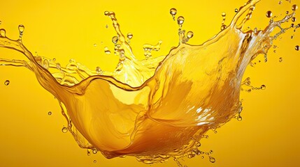 Sticker - mesmerizing water splash yellow background