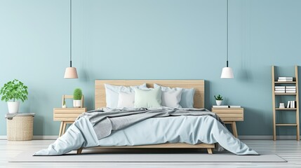 Sticker - soothing light blue wall background