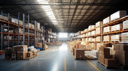 Canvas Print - shelves warehouse interior