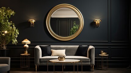 Canvas Print - mirror blurred interior design wall