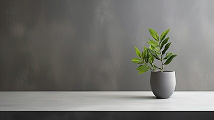 Sticker - potted gray table top