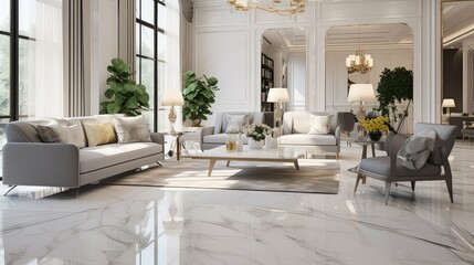 Sticker - luxurious interior design tile