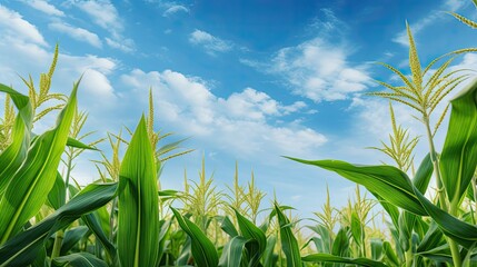 Wall Mural - vibrant macro corn background