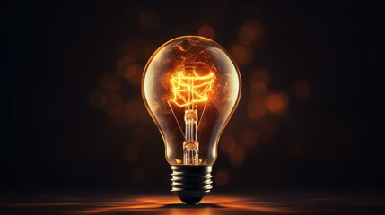 Poster - brightness big idea light bulb