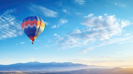 Sticker - balloon light blue sky background