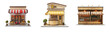 © Sim - Collection sandwich shop 3d front view full length on transparency background PNG