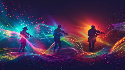 Wall Mural - music art festival background