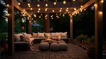 Poster - retreat outdoor hanging lights