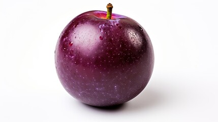 Poster - ripe round plum isolated