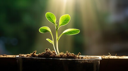 Wall Mural - plant sprouting seeds