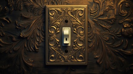 Wall Mural - ornate light switches