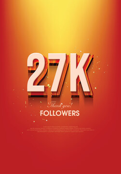 Modern design to say thank you for achieving 27k followers.