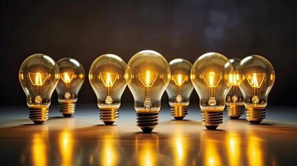 Canvas Print - guidance light bulbs concept