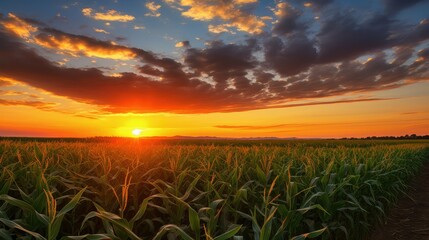 Canvas Print - serene sun corn background