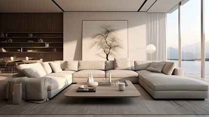 Sticker - minimalist elegant interior lounge