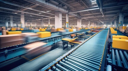 Poster - center parcel conveyor belt