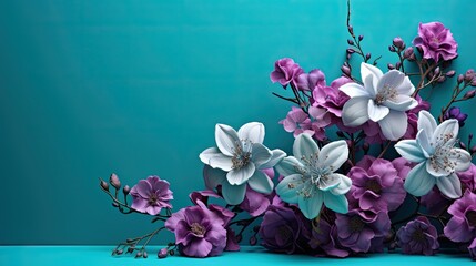 Wall Mural - vibrant teal purple background