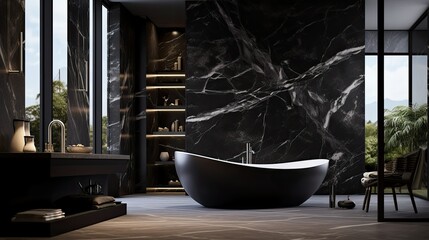 Sticker - contemporary dark marble texture